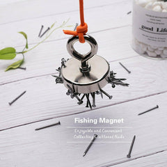 Powerful Fishing Magnet for Lake Treasure Hunt - Reliable Neodymium Magnet for Collecting Metal Objects