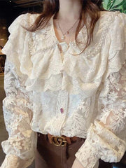 Niche Lace Sweet and Chic Blouse for Women