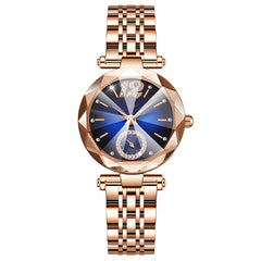 Women's Fashionable Gradient Glass Diamond Face Watch