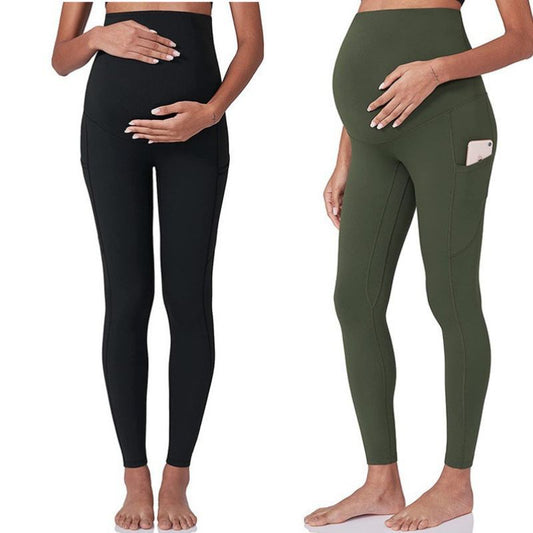 Stay Comfy and Trendy with Maternity Pocket Yoga Pants Cropped Trousers