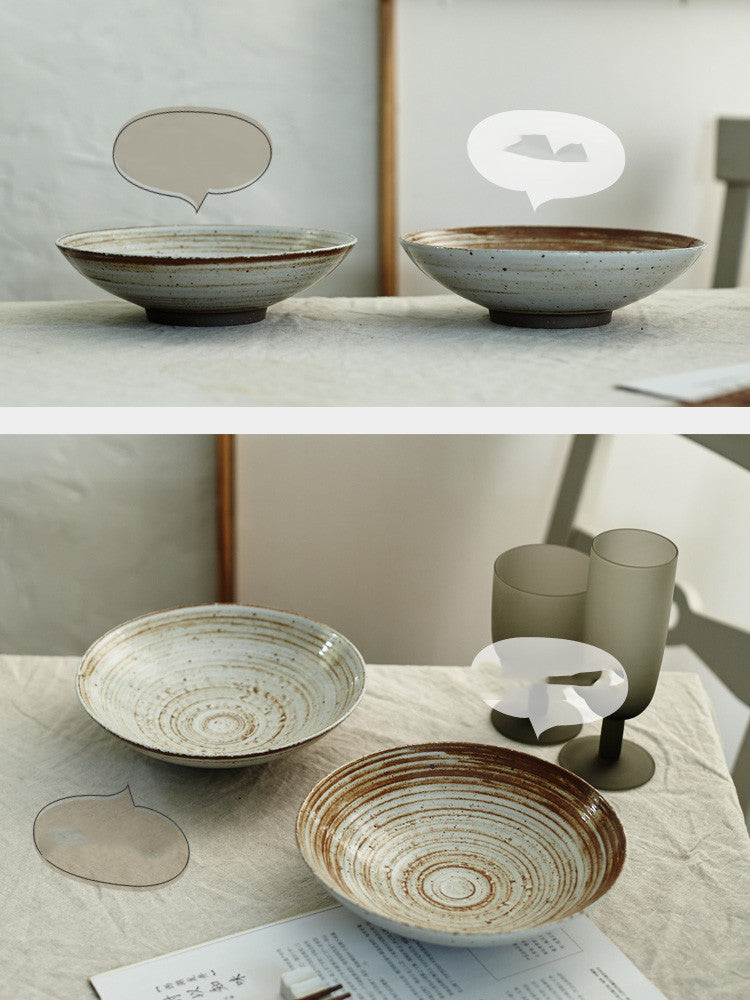Personalized Rice Bowls - Retro Stoneware Dishes for Homestay Cooking Tableware - Farefe
