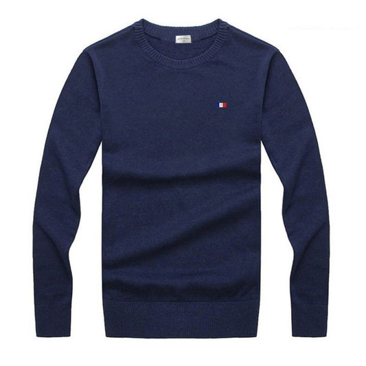 Cotton Embroidery Long Sleeve Fashion Men's Sweater