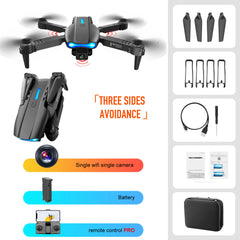 4K Dual Camera Remote Control Three-sided Obstacle Avoidance Drone with 4K Front Lens and HD Bottom Lens
