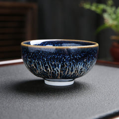 Single Kung Fu For Changing Tea Bowls - Retro Chinese Ceramic Tea Tableware with Colored Glaze Technology - Farefe