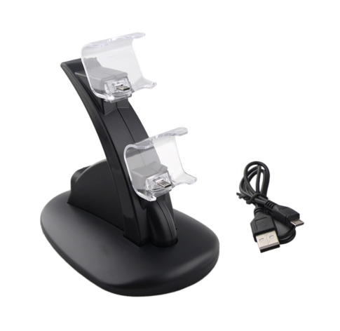 Dual USB Charge Dock Stand USB Charging Dock Station Stand With USB Charging Cable for Playstation 4 PS4 Controllers - Farefe