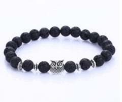 Natural Stone Owl Head Yoga Bracelet: Embrace Serenity and Style with this Exquisite Piece
