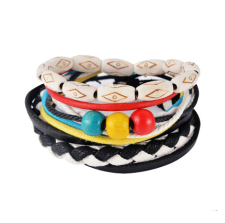 Stylish Multilayer Bead Bracelet for Men and Women - Vintage Punk Jewelry - Farefe