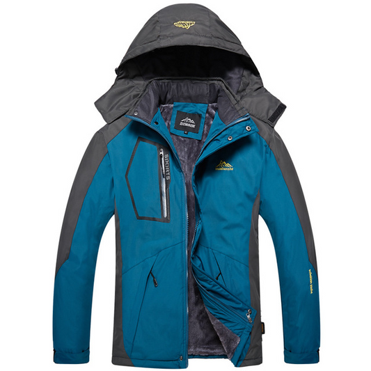 Men's Winter Coat - Waterproof, Warm, UV-Resistant, Plush Fur Collar - Farefe