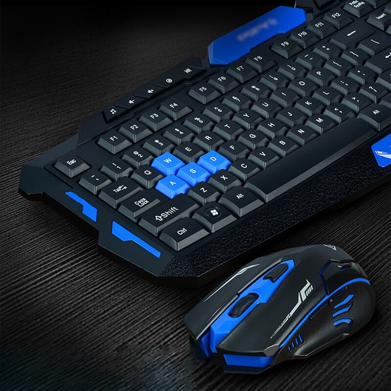 HK8100 2.4G Wireless Gaming Keyboard Mouse Combo: Ergonomics, Waterproof, Optical for PC Laptop Desktop Gamer - Farefe