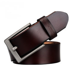 Casual Leather Wild Belt: Fashion Men's Pin Buckle Business Belt CF001