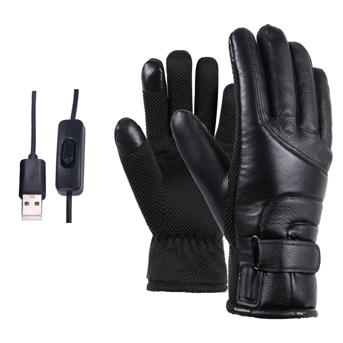 Winter Electric Heated Gloves - Windproof Cycling Warm Heating Touch Screen Skiing Gloves - Farefe