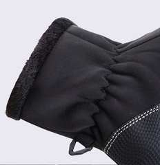 Velvet Insulated and Cold Resistant Gloves for Adults - Warm Mittens in Black, Grey, Royal Blue, and Pink (Size: S, M, L, XL)