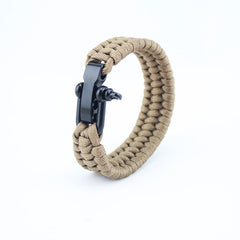 Ultimate Survival Bracelet: Durable Seven-core Umbrella Rope Braided U-Shaped Steel Buckle for Outdoor Adventures and Emergencies! - Farefe