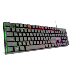 Use USB Wired Illuminated Gaming Keyboard with Three-Color Backlight - AK-600 (104 Keys)