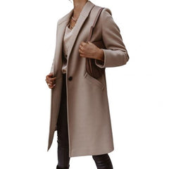 Women's Oversize Bomber - Casual Long Sleeve Lapel Collar Overcoat