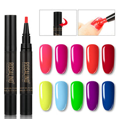 ROSALIND Neon Nail Polish Gel Pen 5ml - UV/LED Lamp Cured (10 Colors)