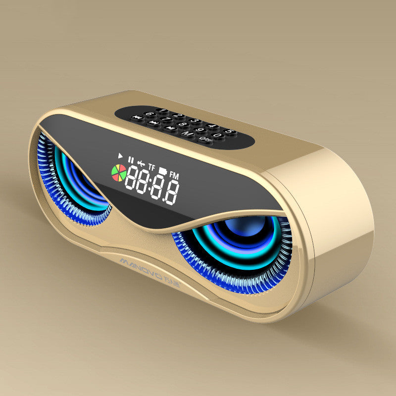 Colorful Lights, Dual Speakers, Digital Buttons, Song, Bluetooth Speaker - Farefe