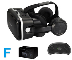 VR Shinecon 6.0 Virtual Reality Headset 3D Glasses with Stereo Headphones for Smartphones - 4.7-6.0 inch Compatibility