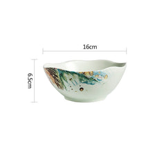 Qingtian Japanese Porcelain Irregular Ceramic Bowl - Farefe