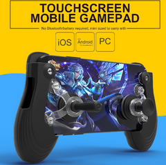 Apple-Compatible Mini Pro Size Touch Screen Mobile Gamepad with Joystick and Suction Cup - For iOS and Android Mobile Games - Farefe