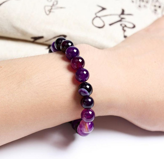 Stunning Natural Purple Stone Bracelet for Women - Embrace Ethereal Beauty