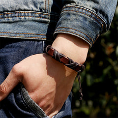 Embrace Nordic Style with Asgard Crafted Leather Arm Bracelet