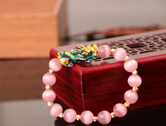 Attract Wealth and Prosperity with Gold Plated PiXiu Crystal Bracelet