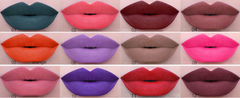 Matte Velvet Lip Gloss - 12 Colors - Non-Stick Long-Lasting