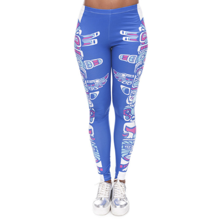 Printed Stretch Pants for Women - Breathable, Slim Fit Yoga Leggings with Anti-Wire Removal Pattern (Size: Waist 60-88cm, Hip 96-116cm, Length 92cm) - Farefe