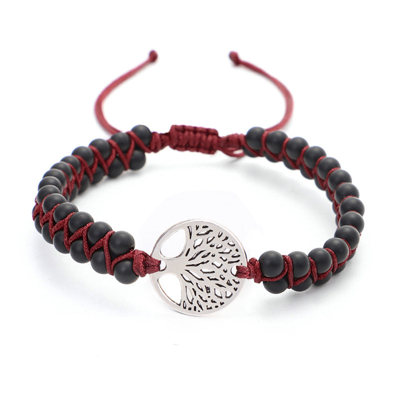 Handcrafted Woven Tree of Life Yoga Bracelet: Embrace Ethnic Style and Retro Charm - Farefe