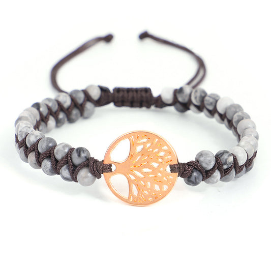 Handcrafted Woven Tree of Life Yoga Bracelet: Embrace Ethnic Style and Retro Charm - Farefe