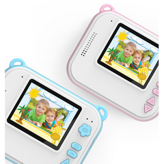 Children Digital Camera - DIY Creative Toys for Kids - 2.0 inch HD Screen - Pink/Blue - External Storage Card - ABS Body Material - 3 Hour Battery Life