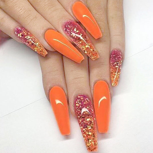 Long Ballet Nail Stickers with Flat and Pointed Water Droplets