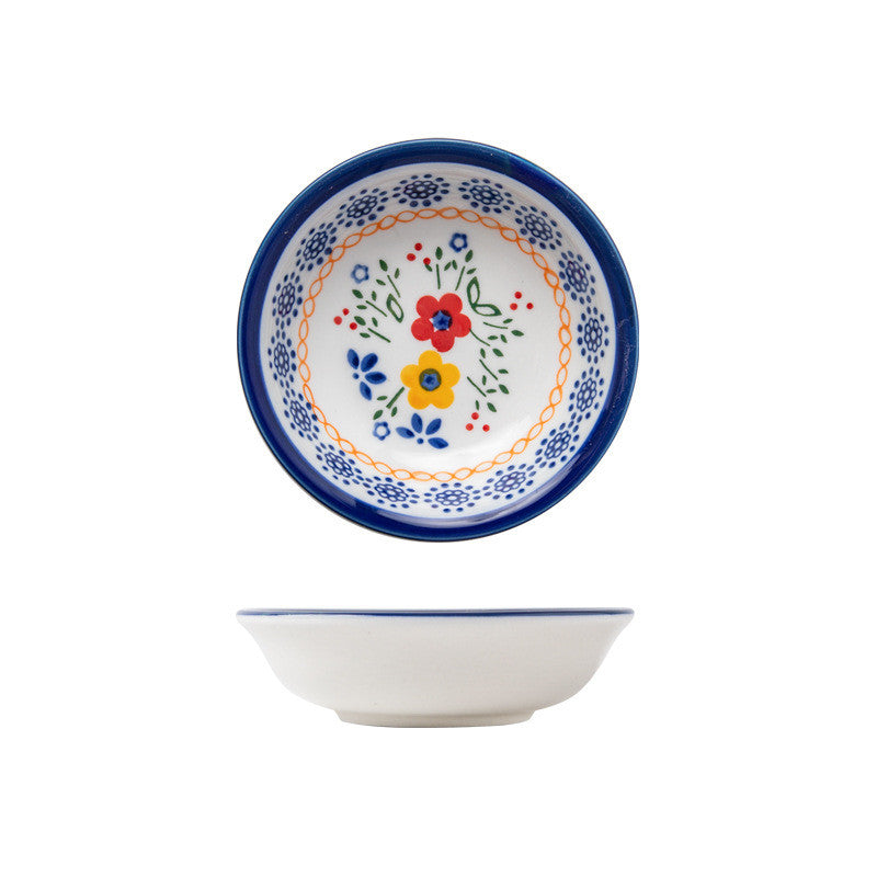 Creative Ethnic Style Ceramic Soup Bowls and Plates - Retro Custom Household Tableware - Farefe