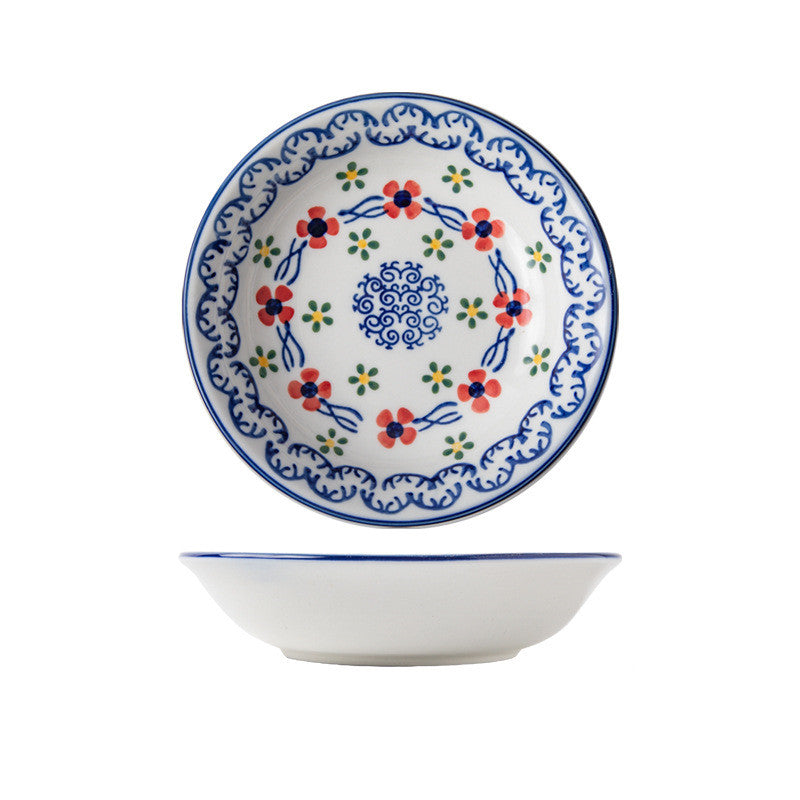 Creative Ethnic Style Ceramic Soup Bowls and Plates - Retro Custom Household Tableware - Farefe