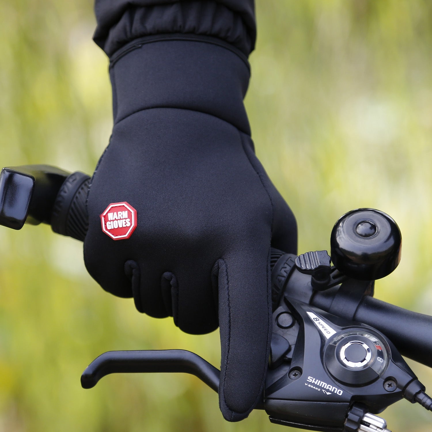 Autumn Winter Warm Cycling Gloves with Velvet - Black, S/M/L/XL Sizes, Split Finger Style - Farefe