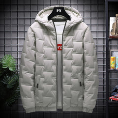 Men's Short Hooded Cotton Jacket - Warm and Stylish