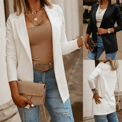 New Women's Autumn Business Blazers - Slim Fit Casual Solid Blazer Jacket