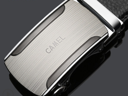 Camel Belt Men'S Leather Automatic Buckle Belt Cowhide Belt Casual Men'S Trouser Belt - Farefe