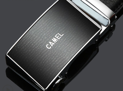 Camel Belt Men'S Leather Automatic Buckle Belt Cowhide Belt Casual Men'S Trouser Belt - Farefe