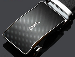 Camel Belt Men'S Leather Automatic Buckle Belt Cowhide Belt Casual Men'S Trouser Belt - Farefe