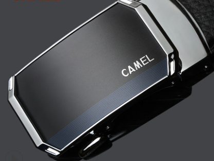 Camel Belt Men'S Leather Automatic Buckle Belt Cowhide Belt Casual Men'S Trouser Belt - Farefe