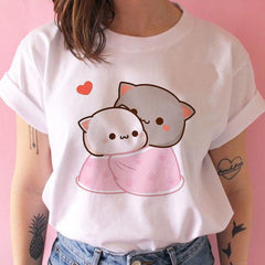 Fashion Harajuku Kawaii Women Ullzang Punk Tshirt Cartoon Cute Anime Tee - Farefe