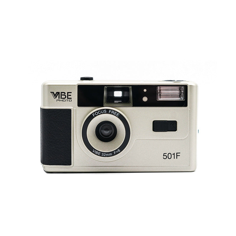 Brand new German VIBE 501F Non-Disposable Retro Film Camera 135 Film with Flash - Farefe