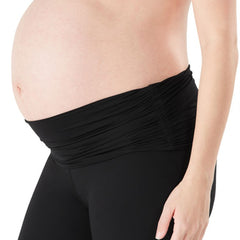Stay Stylish and Comfortable with Colored Cotton Waist Folds Maternity Leggings