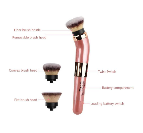 360 Degree Electric Makeup Brush - Farefe