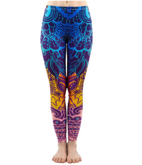 Printed Stretch Pants for Women - Breathable, Slim Fit Yoga Leggings with Anti-Wire Removal Pattern (Size: Waist 60-88cm, Hip 96-116cm, Length 92cm) - Farefe