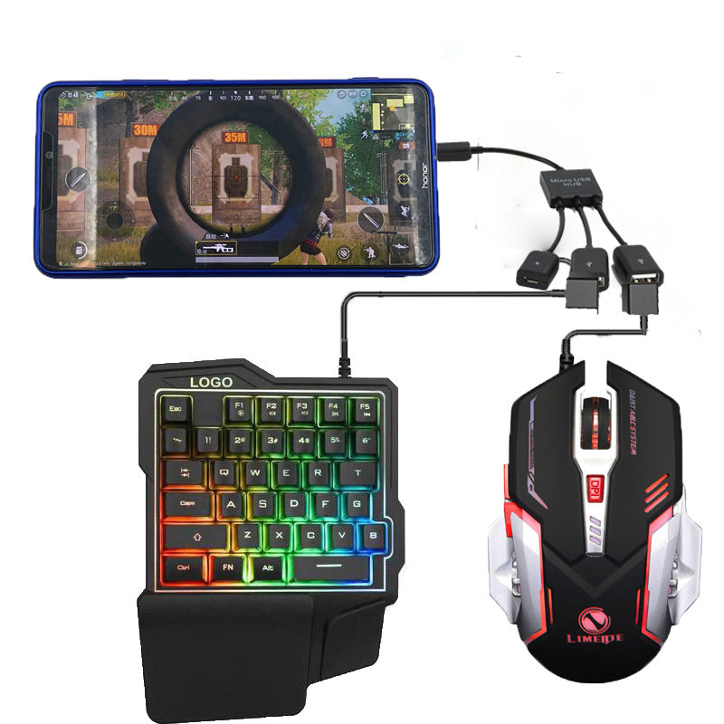 Use Mouse Set for Eat Chicken Games - K103 Keyboard, V2 Mouse, OTG, Triangle Throne, Mechanical Snake & More - Farefe