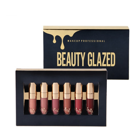 Beauty Glazed 6-Piece Waterproof Matte Velvet Lipstick Set - Farefe