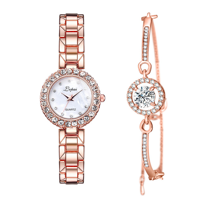 Set of Women's Fashion Quartz Watches: Bangle Clock Bracelet Wrist-Watch with Luxury Design - Farefe